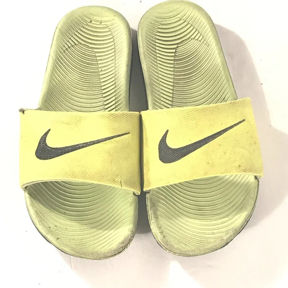 NIKE Men Slip On Slippers Sport Green Sandals